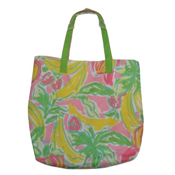 LILLY PULITZER/ESTEE LAUDER Tote, 16x14x4, Pink, green, yellow, No closures - Picture 2 of 10